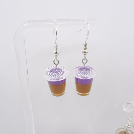 Ube Coffee Earrings
