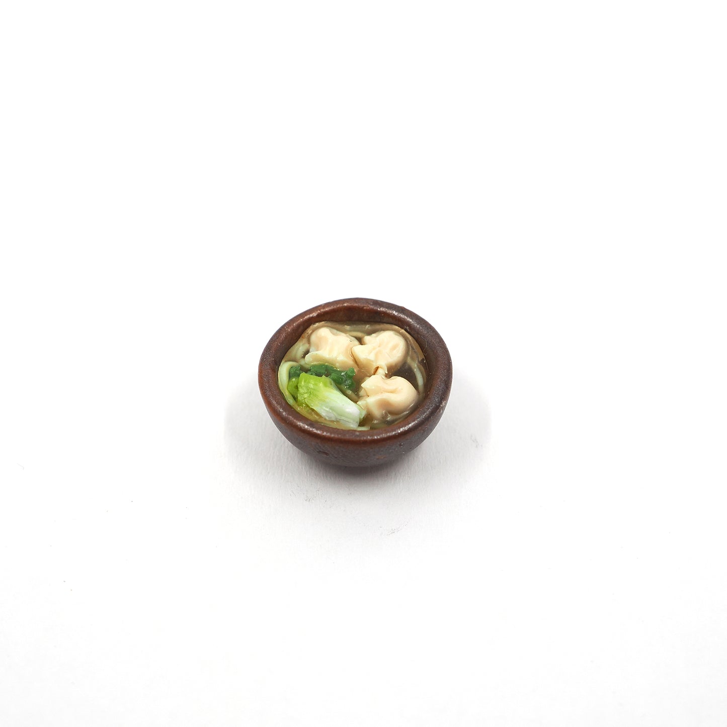 Miniature wonton noodle soup