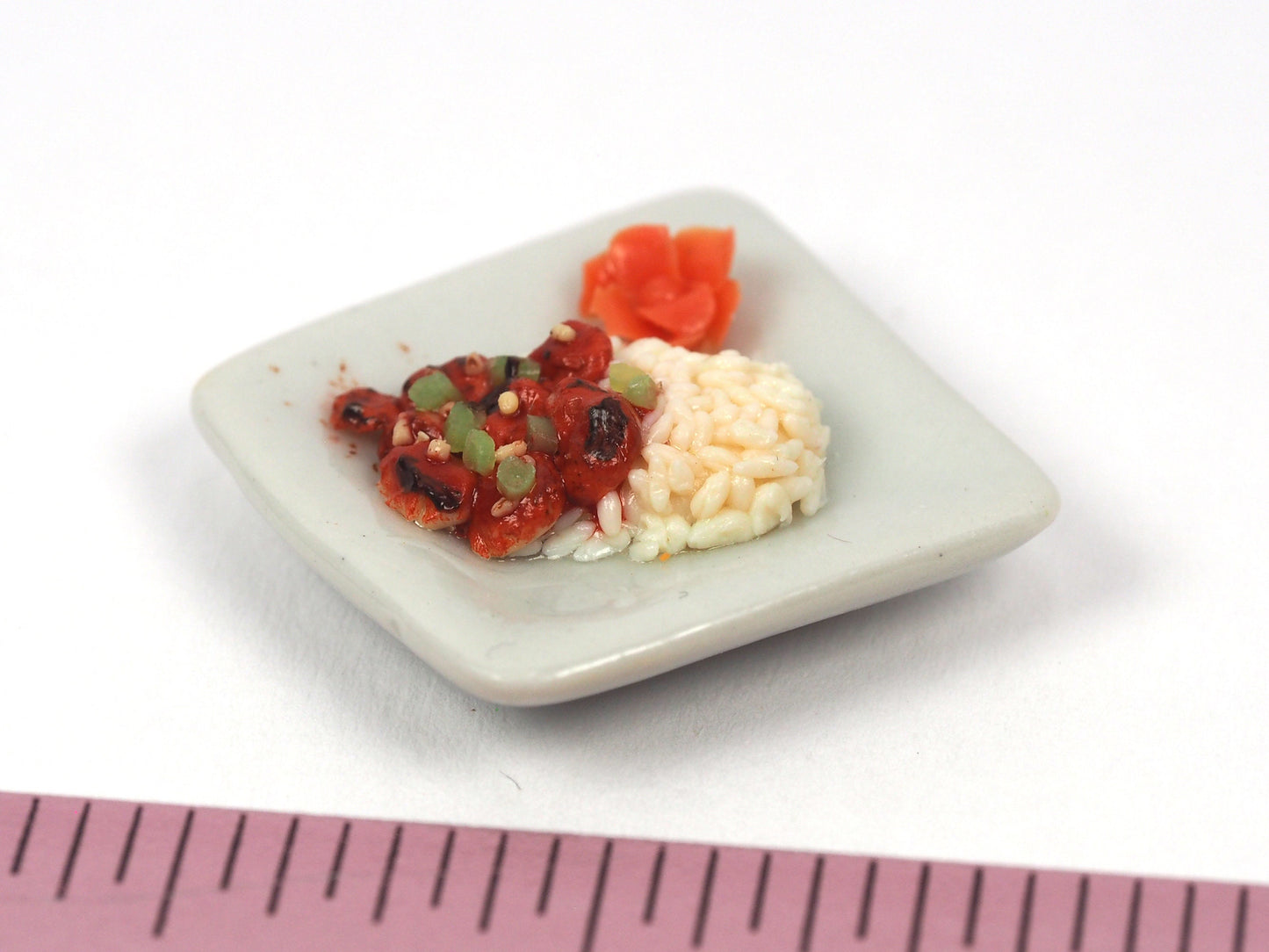Miniature sweet and sour chicken