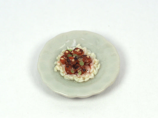 Miniature sweet and sour chicken