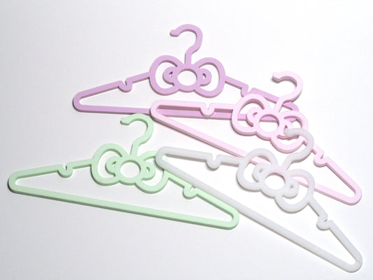 18" Doll Clothes Hangers - bow