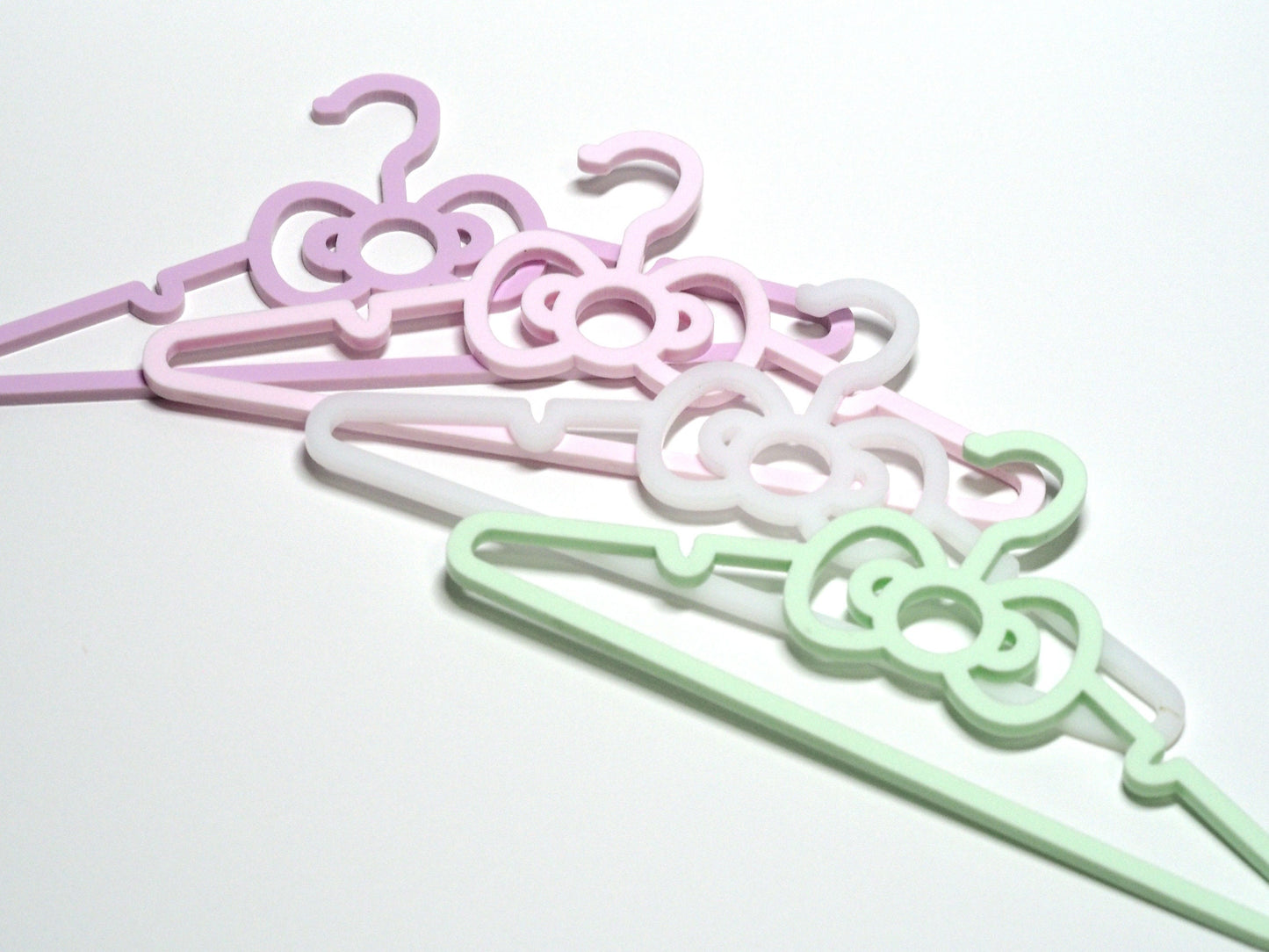 18" Doll Clothes Hangers - bow