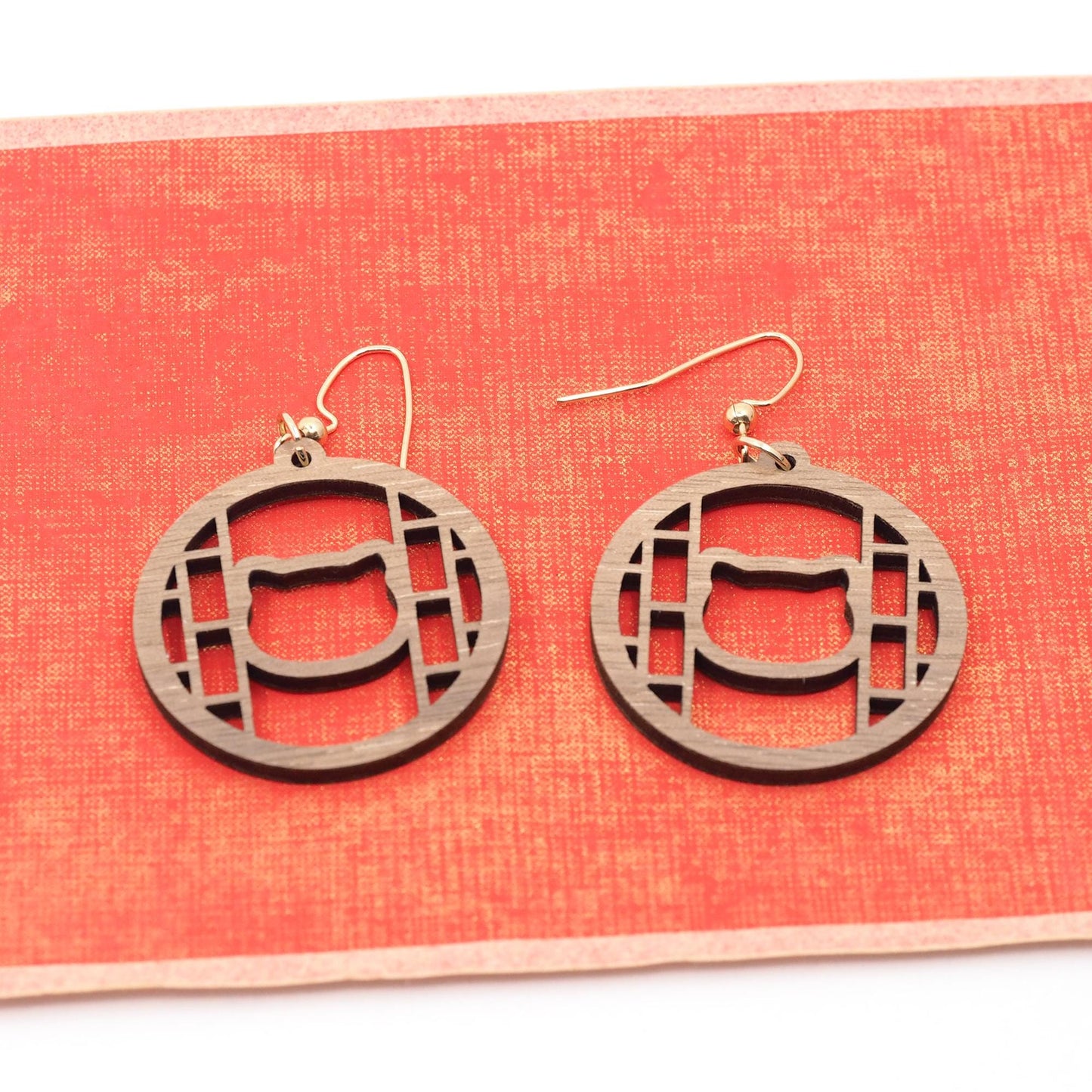 Shoji Style Kawaii Kitty Earrings