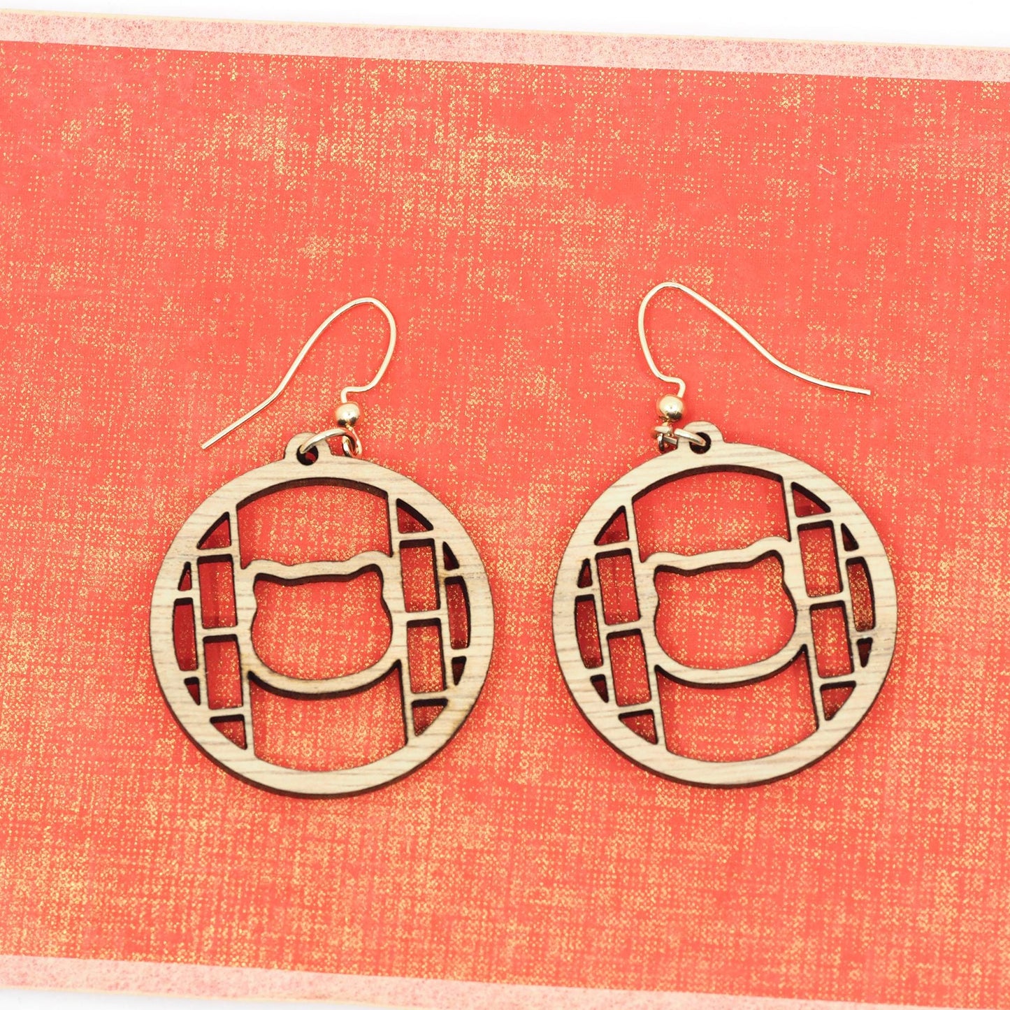 Shoji Style Kawaii Kitty Earrings