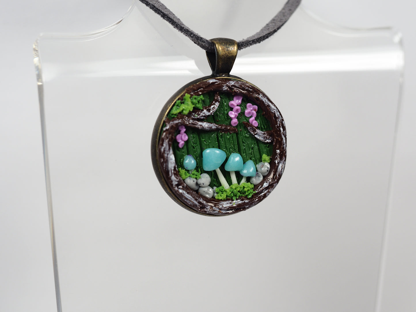Whimsical Mushrooms Polymer Clay Pendant | Handcrafted Nature-Inspired Jewelry (Copy)