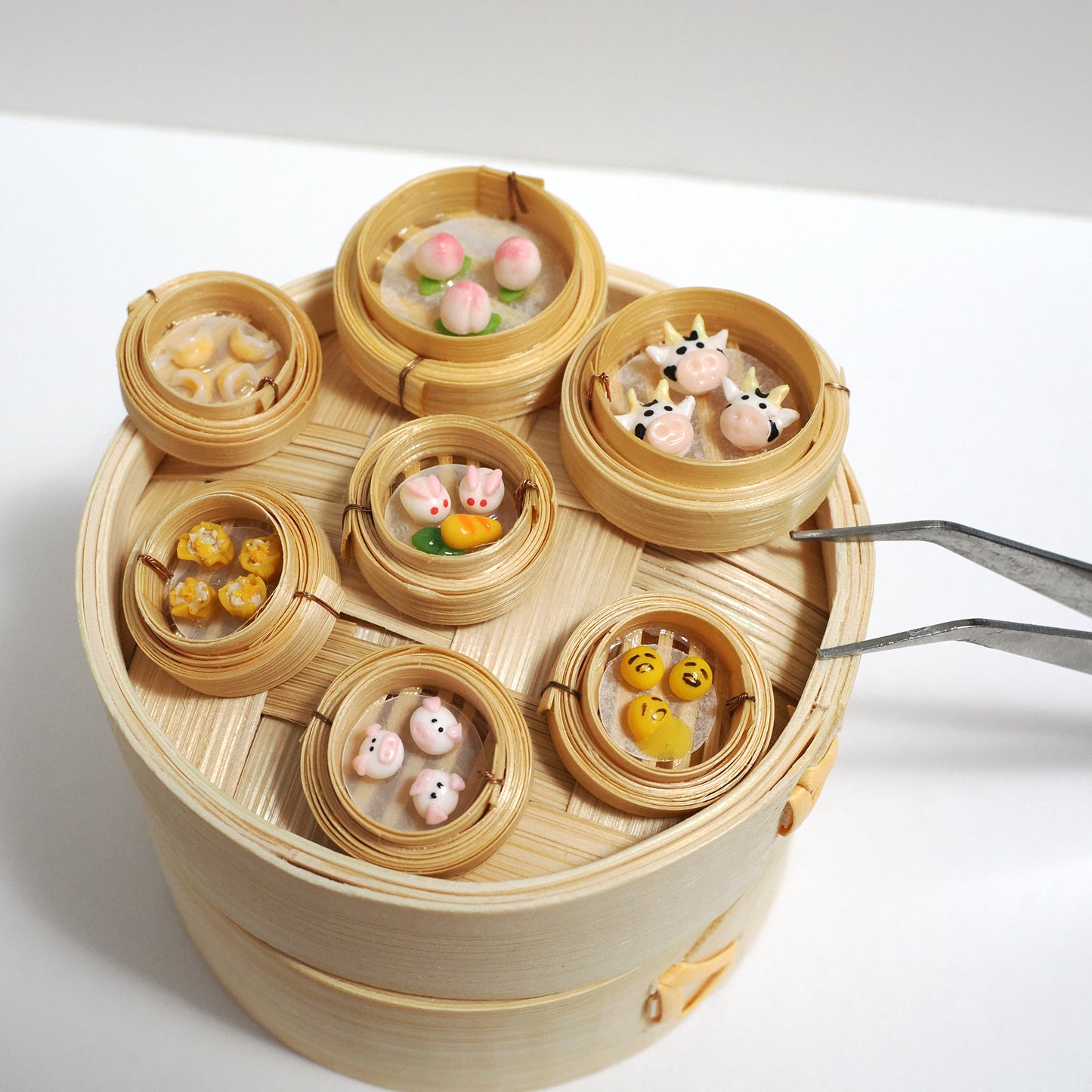 Miniature dim sum - animal steamed buns