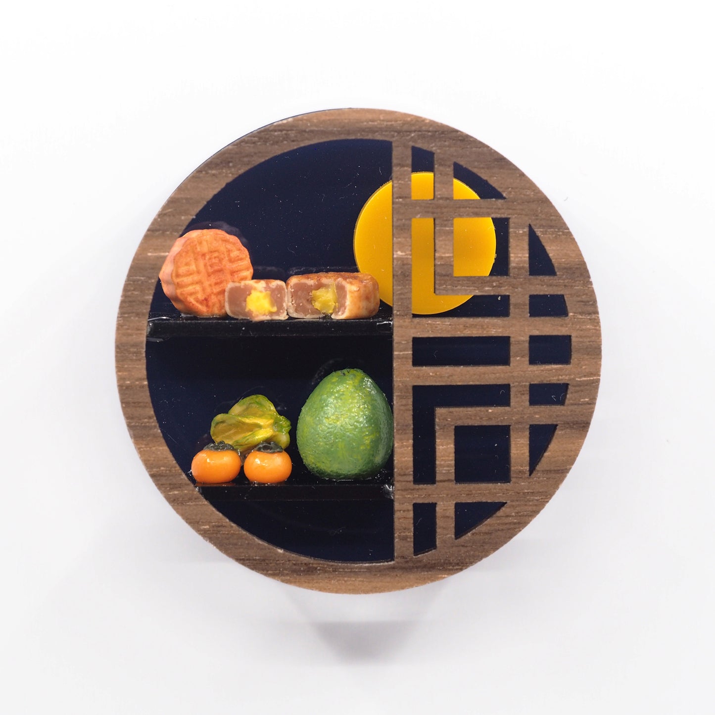 Miniature Dessert Diorama Magnet - Mid-Autumn Festival