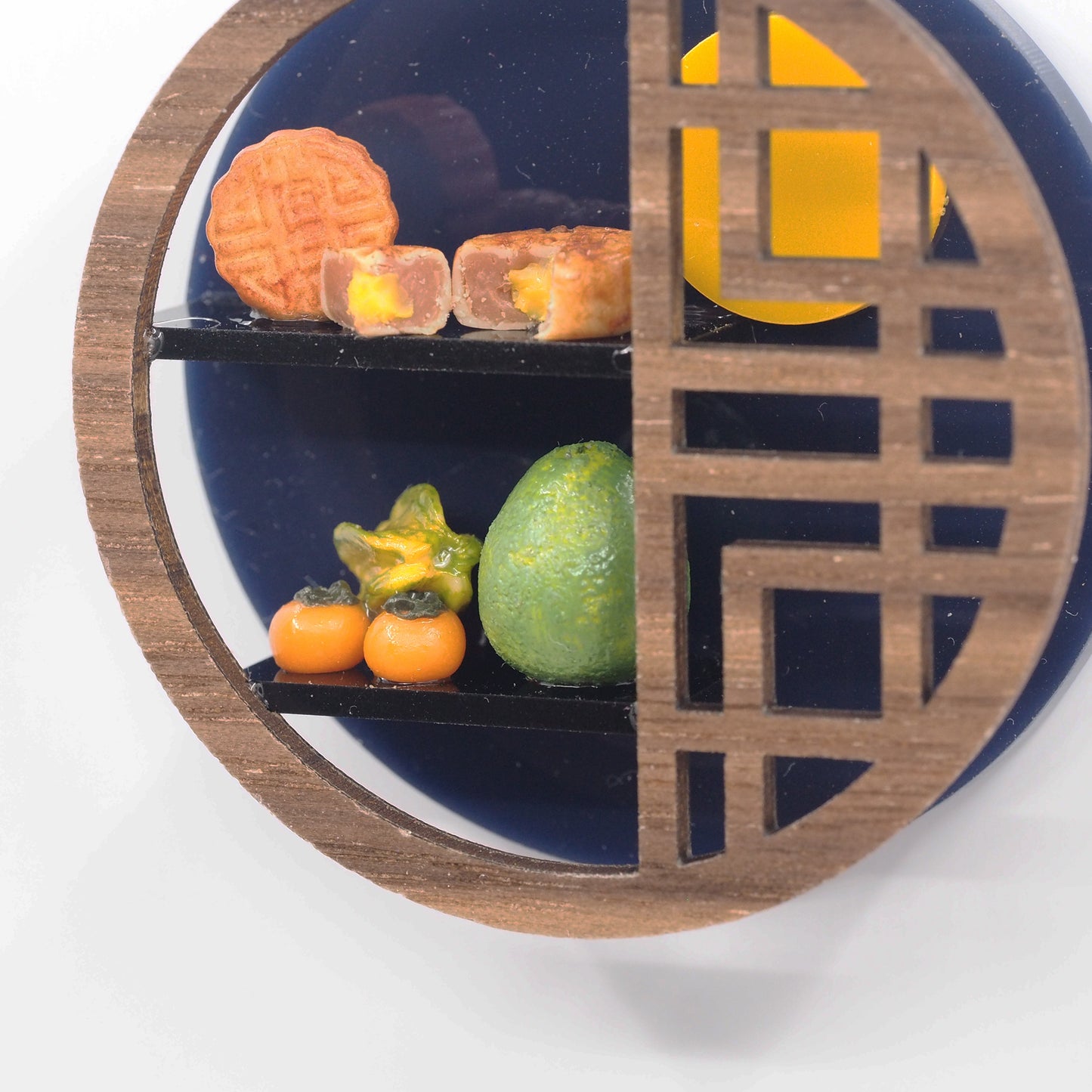 Miniature Dessert Diorama Magnet - Mid-Autumn Festival
