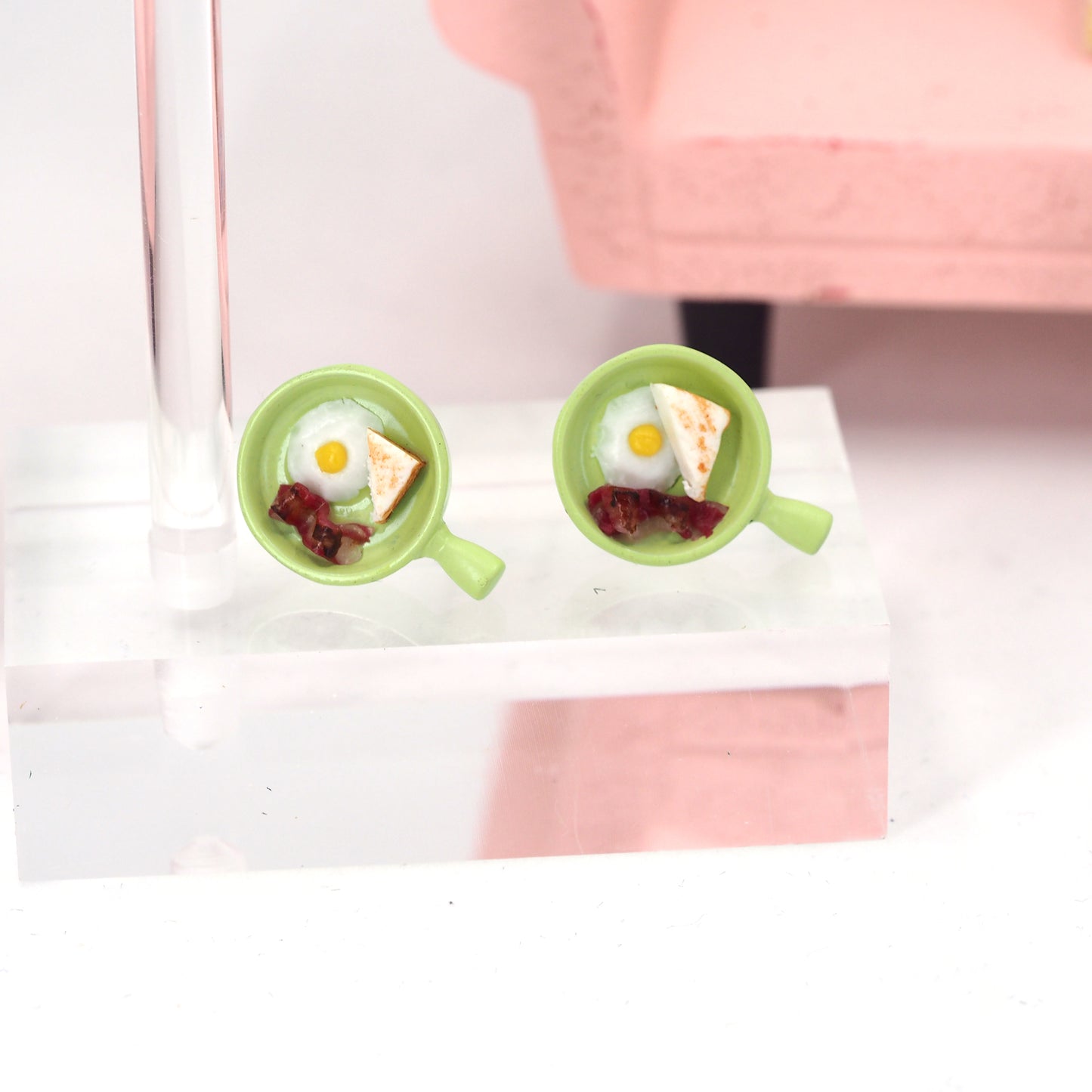 Bacon & Egg Breakfast Earrings