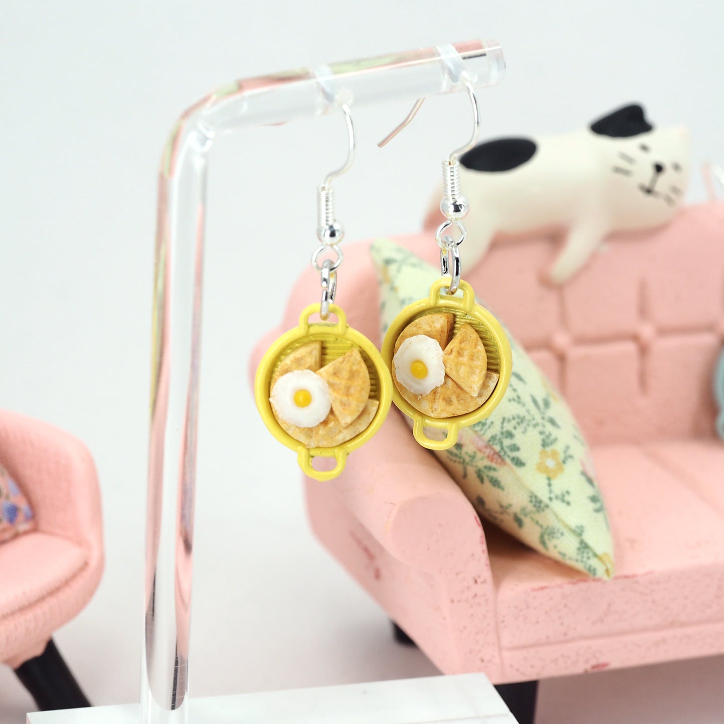 Waffle & Egg Breakfast Earrings