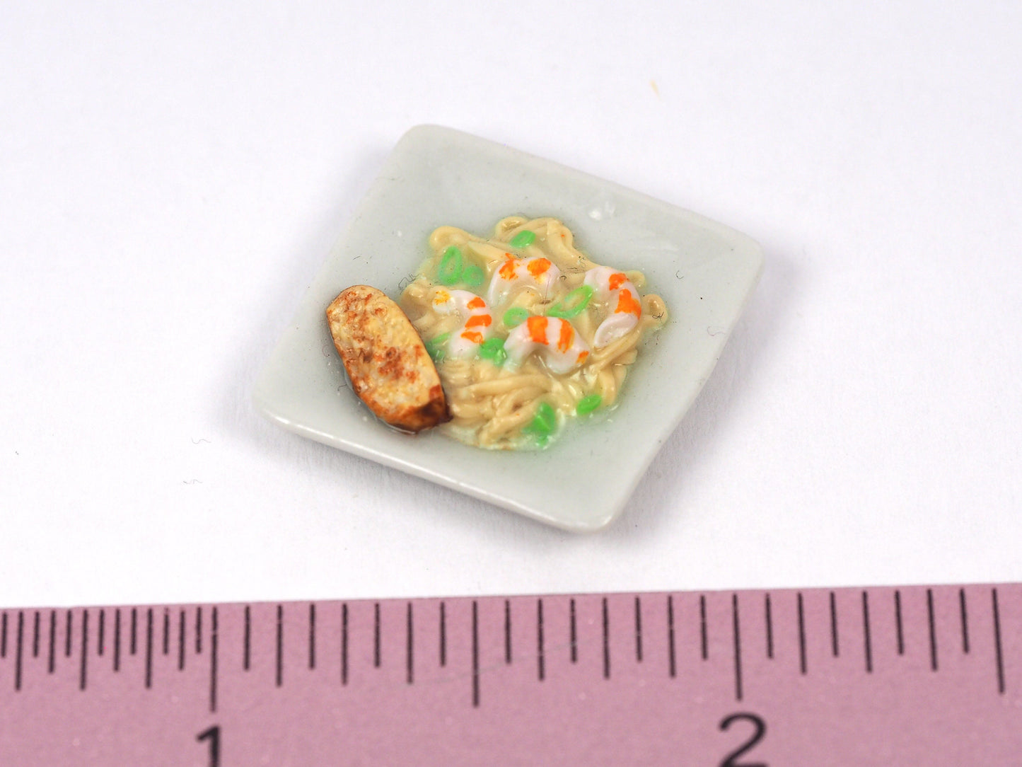 Miniature creamy shrimp pasta