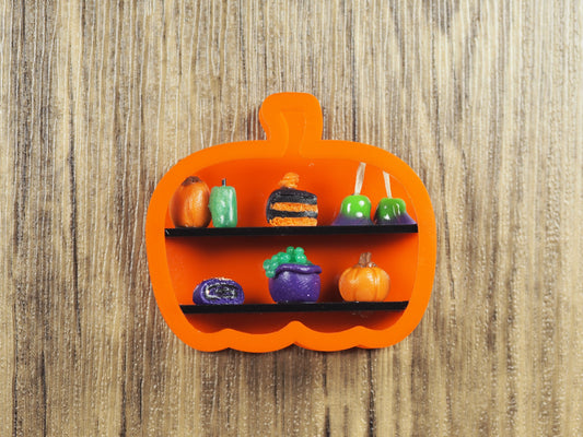 Miniature Halloween Diorama Magnet -Pumpkin