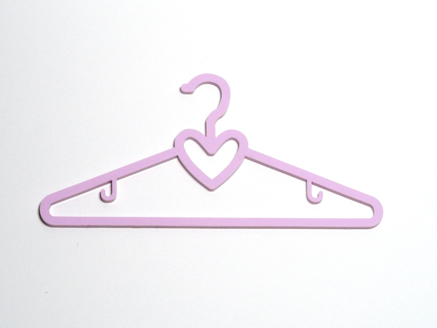 18" Doll Clothes Hangers - heart