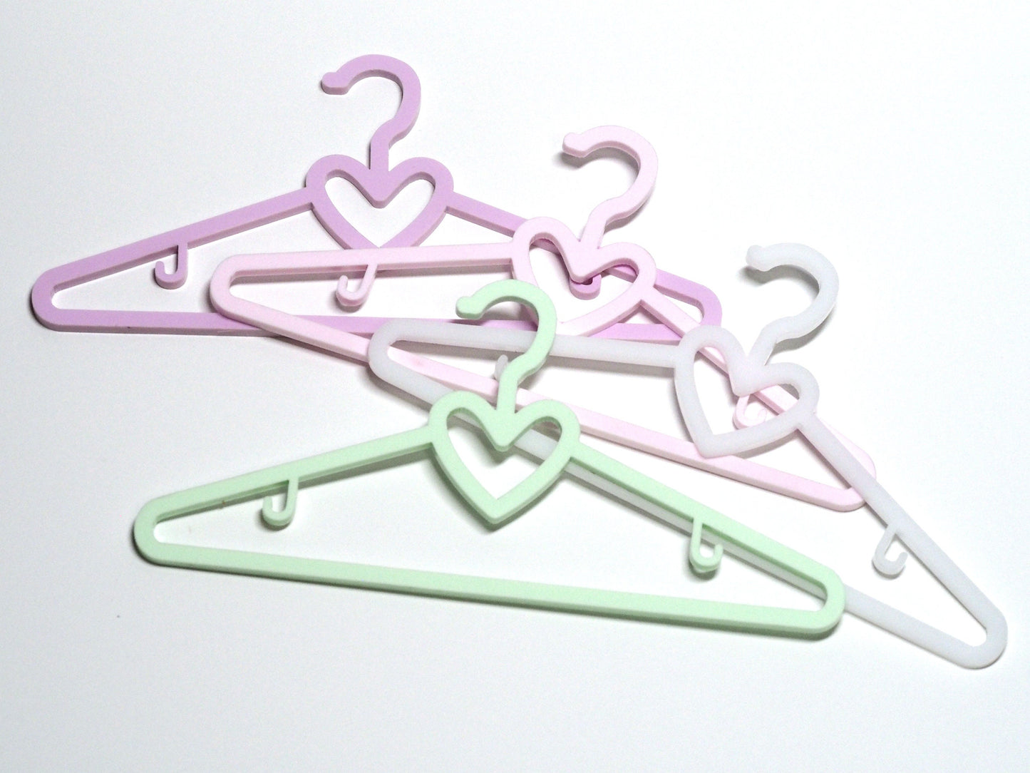 18" Doll Clothes Hangers - heart