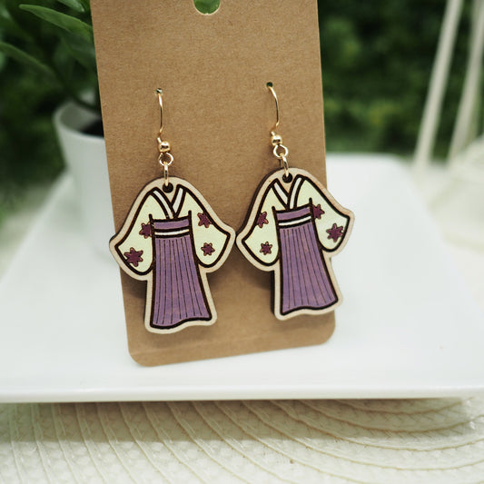 Hand-Painted Kawaii Hanfu Earrings with Blossom Design